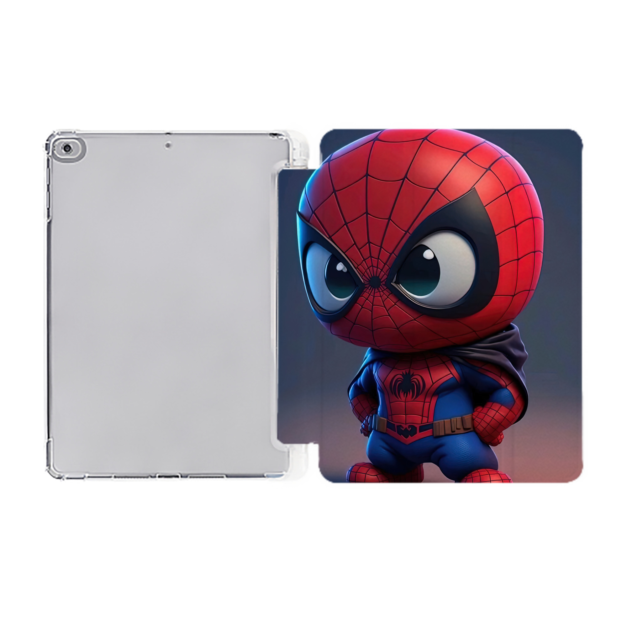 （画像用） Spider Man スパイダーマン IPad ケース ペン収納付き 三つ折りスタンド PUレザー×シリコン 対応機種9.5/10.5/10.9インチ